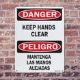 thumbnail image 5 of Keep Hands Clear Bilingual OSHA Danger Aluminum Sign 18 Inch x 12 Inch - 10 Pack, 5 of 8