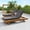 Dark Gray, variant on Christopher Knight Home Patio Chaise Lounge with Quad-Folding Cushion, Adjustable 4-Position Backrest, Beige