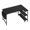 Black, variant on TopComfy 39" L-Shaped Office Desk and Computer Workstation with Reversible Storage Rack Corner Writing Table X-Braced Steel Frame for Home Office, Brown