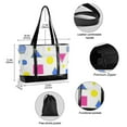 thumbnail image 2 of FORMRS Laptop Tote Bag for Women with 15.6" Computer Compartments Handbag, Yellow Retro Round, 2 of 7