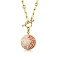 thumbnail image 4 of Ross-Simons Italian Orange Shell Sun Cameo Charm in 18kt Gold Over Sterling, Women's, Adult, 4 of 5