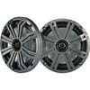 2) 41KM84LCW 8" 300W LED Marine Audio Coaxial Speakers+10" Subwoofer Sub