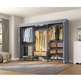 thumbnail image 2 of VIPEK V10C Plus Portable Closets Heavy Duty Clothes Rack Covered Wardrobe Closet, Black Clothing Rack with Grey Oxford Fabric Cover, 2 of 8