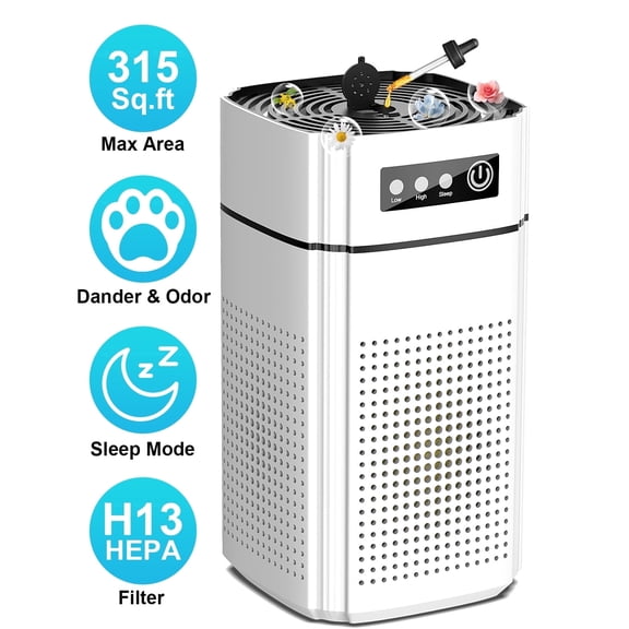 AIRFIRE Air Purifier, AP202 HEPA Air Purifiers for allergies & asthma, Wildfire, Pet Fur, Pollen, 1 PCS, White, 2026 New
