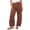 Brown, variant on Women's Corduroy Pants High Waisted Casual Straight Leg Trousers with Pockets Loose Comfy Solid Color Relaxed Lounge Pants, Navy L