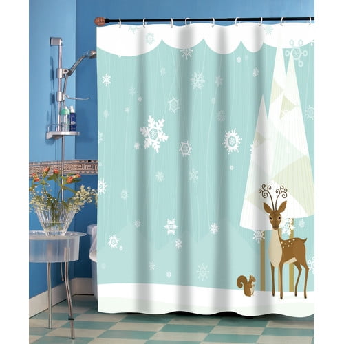 "Forest Friends" Fabric Shower Curtain