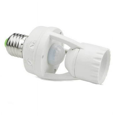 Acekid E27 LED Lamp Bulb Holder, 100-240V Light Bulb Base Socket, Infrared Motion Sensor Lamp Holder