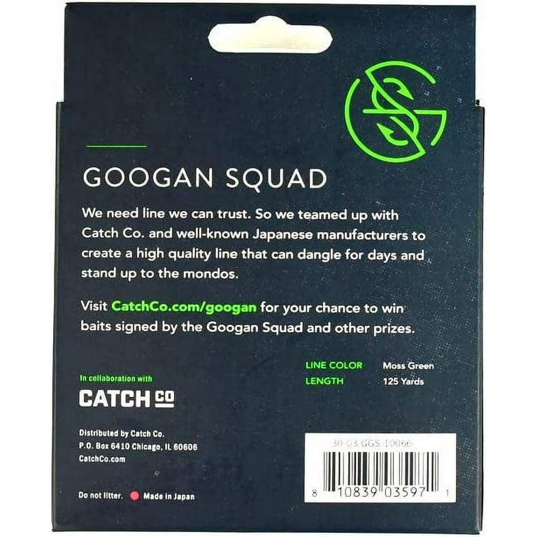 Googan Squad Braided Line 8x 15lb Green 125yd