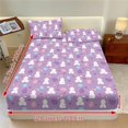 thumbnail image 3 of Jiueut Rabbit Easter Egg Heart Print Full Bed Sheet Set of 3, All Seasons Bedroom Sheet Set with Elastic Band Standard Comfortable Pillow Case for Women Men, Easter's Day Decor, 3 of 7