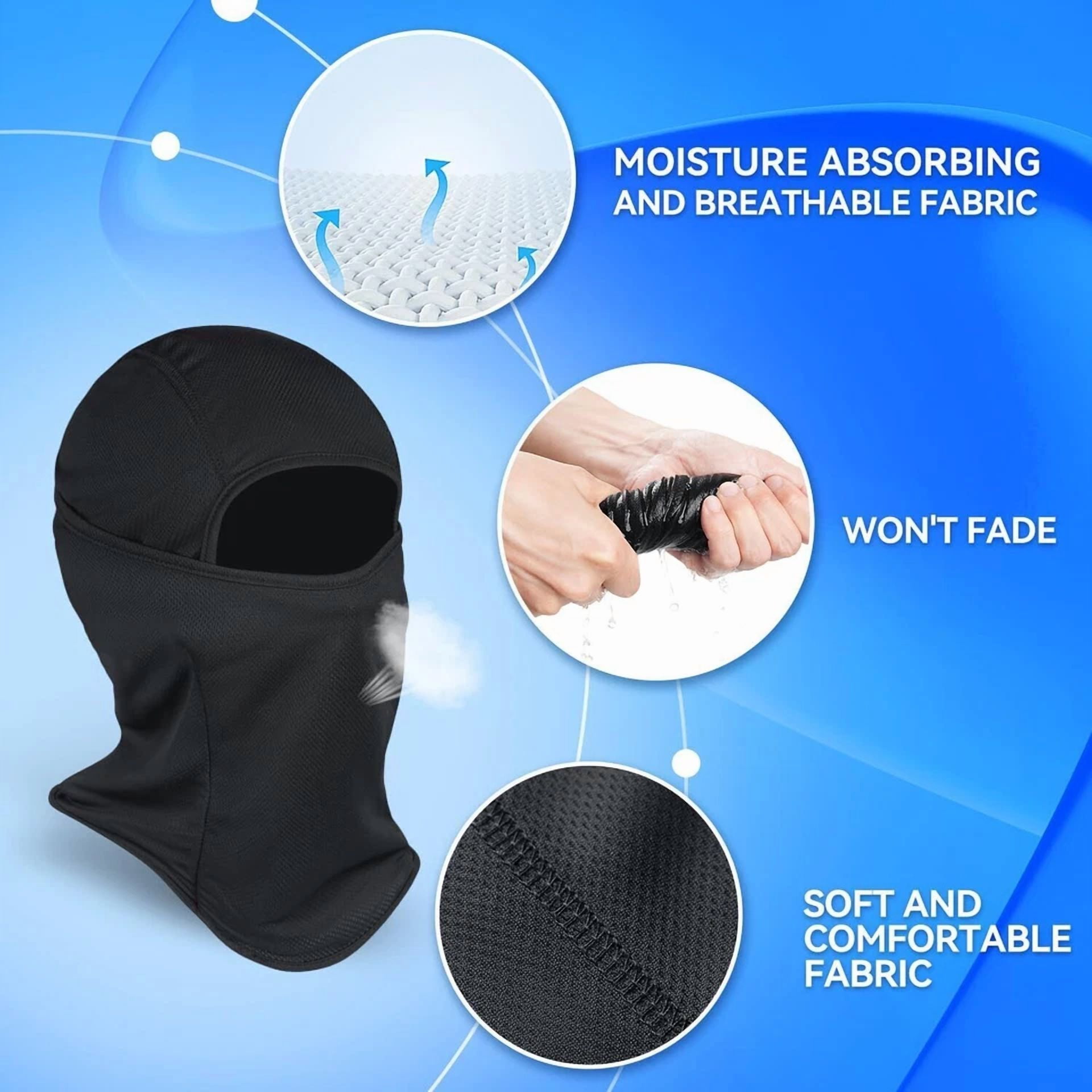 CIRCLE- 3Pc Balaclava Face Mask Uv Protection Ski Sun Hood Tactical Masks For Men Women