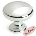 thumbnail image 4 of Cosmas 4950CH Chrome Poli Matériel d'Armoire Bouton Rond Champignon - Diamètre 1-1/4 Pouces - Lot de 10, 4 of 4