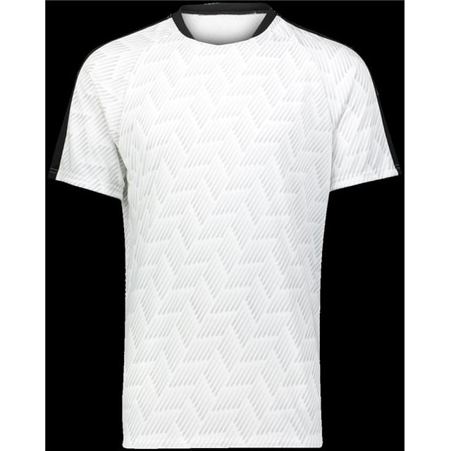 Adult Hypervolt Jersey, White Print & Black - Small