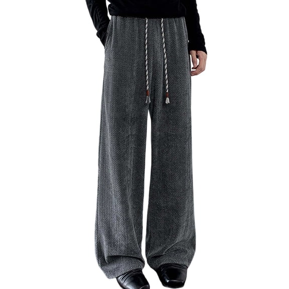 Men's Pants Men's Clothing Casual Trousers With Crotch Relaxed Fit Soft Twill Fabric Straight Leg Comfortable Pants for Everyday Wear