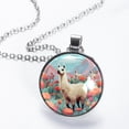 thumbnail image 2 of Alpaca Glass Circular Pendant Necklace - Women's Jewelry, 2 of 5