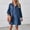 Dark Blue, variant on Women Loose Buttoned Cardigan Solid Color Washed Long Sleeve Patchwork Denim Dress Midi Skirt Dresses Casual Midi Length Dresses for Women Summer Dresses for Womens Casual Maxi Dress Maxi Dresses
