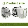 thumbnail image 6 of DENZUS Pet Backpack, Expandable Travel Carrier for Medium Cats and Small Dogs up to 17 lbs, Breathable Collapsible Bag for Hiking – Black, 6 of 8