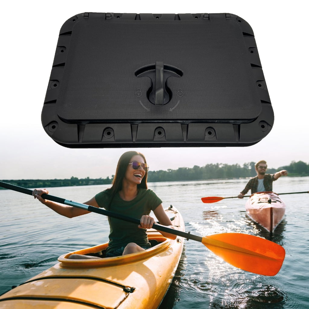 Zeiwohndc Lockable Square Boat Hatches Cover With Ergonomic Handle Kayak Canoe Accessory