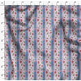 thumbnail image 4 of Soimoi Bleu Poly Georgette Tissu Feuilles & Imprimé Floral 1 Yard 52 Inch Wide, 4 of 5