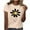 Khaki, variant on Hvot&aat Sunflower Graphic Top for Women Cute Printed T-shirt Casual Short Sleeve Round Neck Loose Fit Blouse
