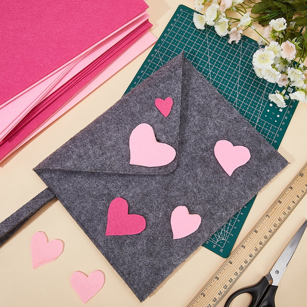 21Pcs Felt Fabric Sheets 12 x 8 inch Pink 2.3mm Non Woven Felt Sheets Thick Patchwork Sewing Felt Fabric Rectangle DIY