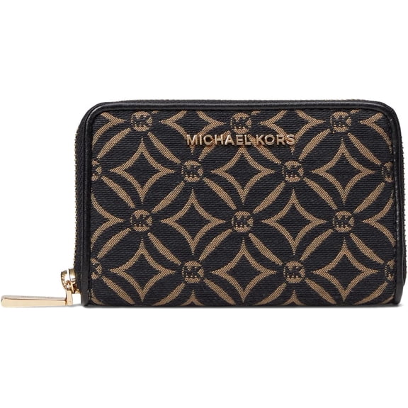 Michael Kors Jet Set Small Zip-Around Card Case Wallet, Husk Multi