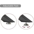 thumbnail image 6 of KATBOC Rectangle Modern Coffee Table, Tempered Glass Top and Metal Tubular Leg for Living Room,39.37”Lx23.62”Wx16.93”H(Black Top&Black Legs), 6 of 8