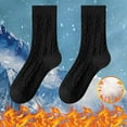 thumbnail image 3 of Uooqdmx Sleep Socks, Fleece Socks, Thick Cotton Socks, Thermal Socks for Women Cold Weather, Socks for Women Crew, Black A, 3 of 3
