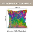 thumbnail image 4 of LALILO Throw Pillow Covers Psychedelic Multicolored Bubble Rainbow Cushion Cover 18" x 18", 2 Pack, 4 of 6