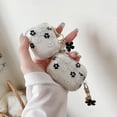 thumbnail image 5 of Compatible with AirPods Pro Clear Case,Cute Cartoon Flower Pattern Design with Floral Keychain, Soft TPU Protective Shockproof Case for AirPod Pro for Girls Women-Black, 5 of 12