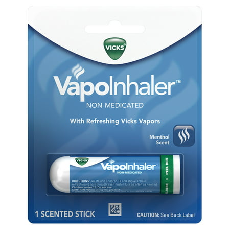 Vicks VapoInhaler Portable Nasal Inhaler, 1 Count, Non-Medicated Vapors to Breathe