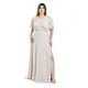 thumbnail image 5 of Vestido largo con abertura Roman Fashion / Tallas Extras, 2010 (Hueso) beige 40, 5 of 6