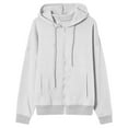 thumbnail image 7 of frariair Lightweight Full Zip Hooded Jacket Women Athletic Track Top With Kangaroo Pocket For Running And Gym Workout Essentials White L, 7 of 7
