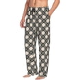 thumbnail image 6 of Pofeuu Daisy Plaid Black Print Men's Pajama Pants, Soft Lounge Pajama Pants with big pockets for Men Plaid Pj Bottoms-X-Large, 6 of 6