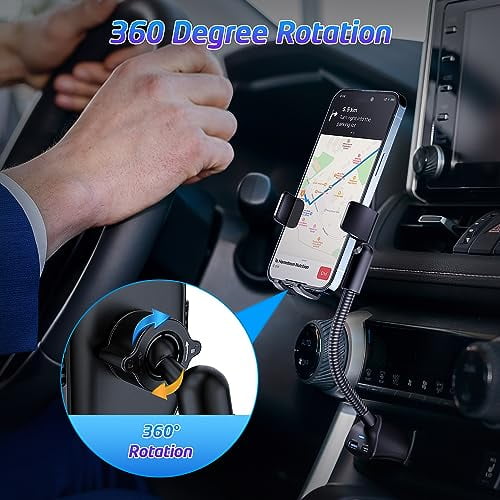 Phone Charger Car Mount with Dual USB Charger Cellphone Holder for Car  Cigarette Lighter Phone Holder Charger, Phone Charger Car Mount, Car Phone  