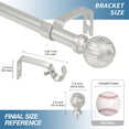 thumbnail image 3 of Urbanest Adjustable Volle Single Curtain Rod Set – 5/8 - Inch Diameter, With Pewter Rod, 28–84 Inches, 3 of 6