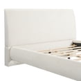 thumbnail image 5 of Christopher Knight Home Queen Boucle Upholstered Bed Frame with Thick Headboard, Off White, 5 of 11
