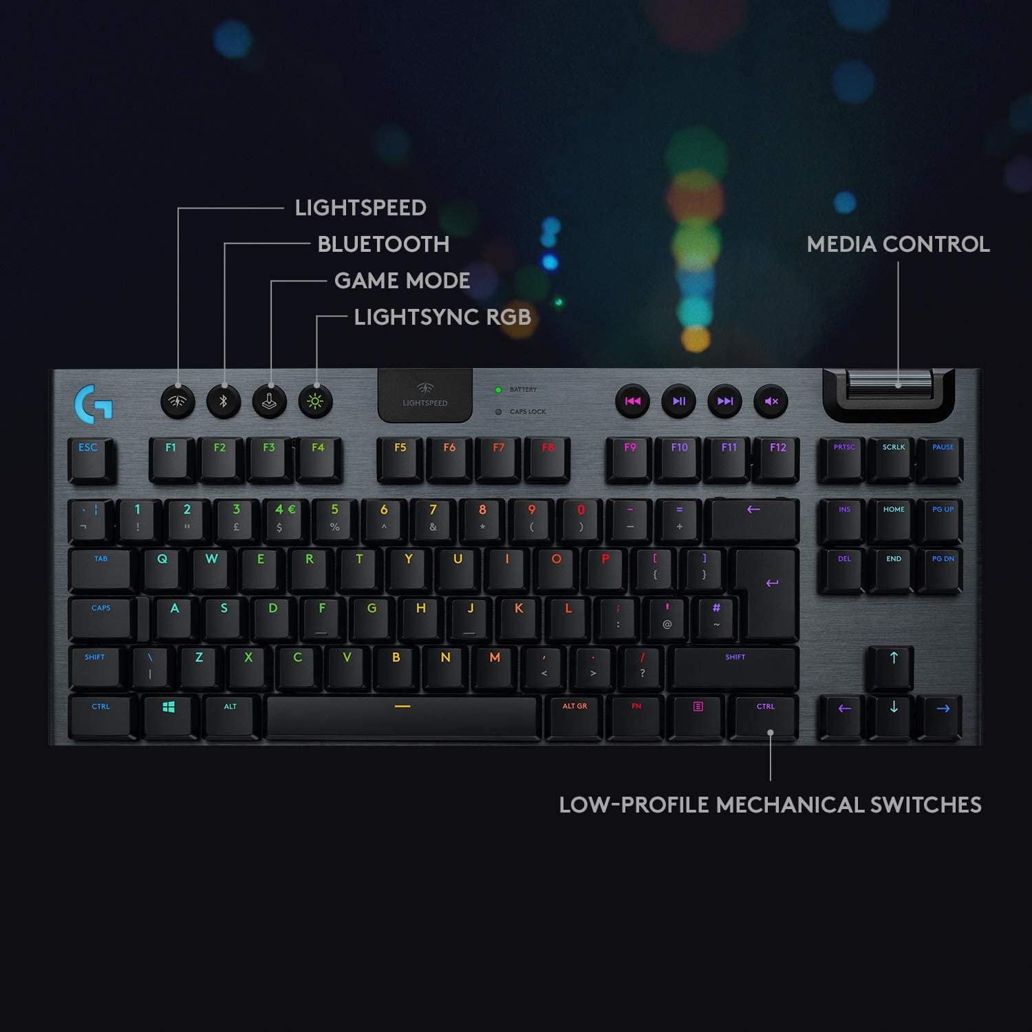 Logitech G915 TKL Tenkeyless LIGHTSPEED Wireless RGB Mechanical