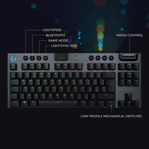 Logitech G915 TKL Tenkeyless LIGHTSPEED Wireless RGB Mechanical