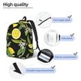 thumbnail image 5 of Xecao Lemon Fruits Flowers Leaves for Canvas College Laptop Backpack, Durable Rucksack Travel Notebook Bag School Backpack Book Bag for Men Women, 5 of 8