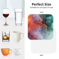 thumbnail image 5 of Leather Coasters with Heat-resistant for Drinks, Colorful Abstract Waves Cup Coasters Cup Pad Mat for Tabletop Protection, Coffee Table, Office Desk and Housewarming Gift, 5 of 5