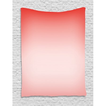 Peach Tapestry Abstract Ombre Composition In Feminine Colors With Dreamy Display Art Print Wall Hanging For Bedroom Living Room Dorm Decor Coral