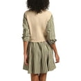 thumbnail image 2 of Derek Lam 10 Crosby womens  Cressida Mixed Media Dress, xs, Tan, 2 of 4
