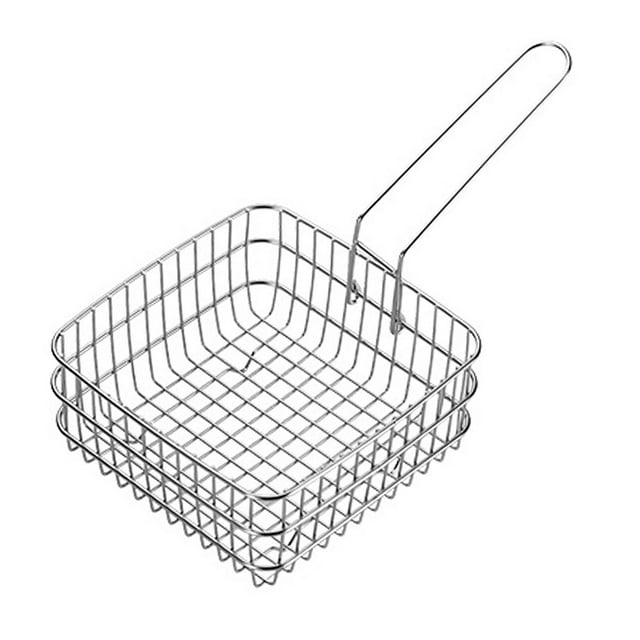 tamizeot Frying Basket Colander With Handle For Easy Frying And Straining Of Various Foods Colander Deep Fryer Basket With Handle