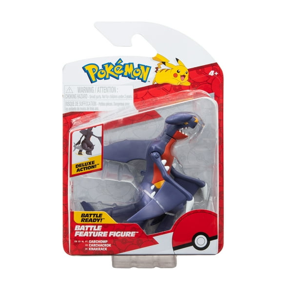 Pokémon 4.5 inch Garchomp Battle Ready Collectible Figure with Tail Swing Attack by Jazwares