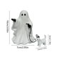 thumbnail image 3 of Figurita de cachorro fantasma de Halloween, adorno de perro espeluznante, decoración de mesa con vela, decoración festiva para una fiesta navideña, decoración del hogar, 3 of 9