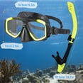 Snorkel Dry Top Snorkeling Gear for Adults, Adjustable Snorkeling Set, Scuba Diving