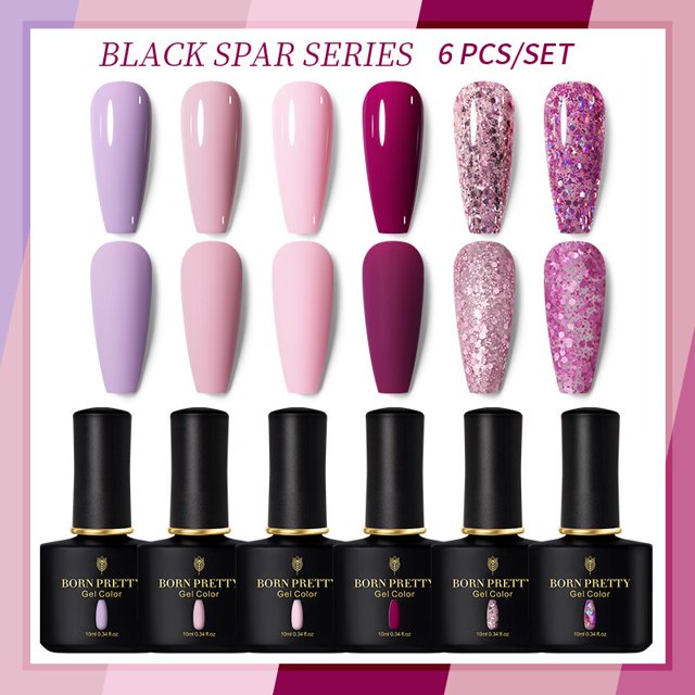 BORN PRETTY 10ml Gel Nail Polish Set Manicure Red Series Nail Gel Polish Semi Permanent UV LED Soak Off UV Gel Varnish Nail Kits Gong Bohan LED