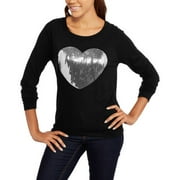 License L/s Sequin Silver Heart Top