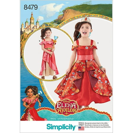 Simplicity Misses' Size 3-8 Disney Elena Costume Pattern, 1 Each