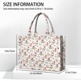 thumbnail image 3 of Large Capacity Tote Bag,White Christmas Gnome Pattern Handbag Fashion Luxury Tote Bag,15.7"x13"x 5.1" Inches,Laptop Compatible, 3 of 6